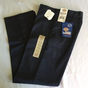 Dickies Boys Flat Front Pants Regular Fit Blue 16